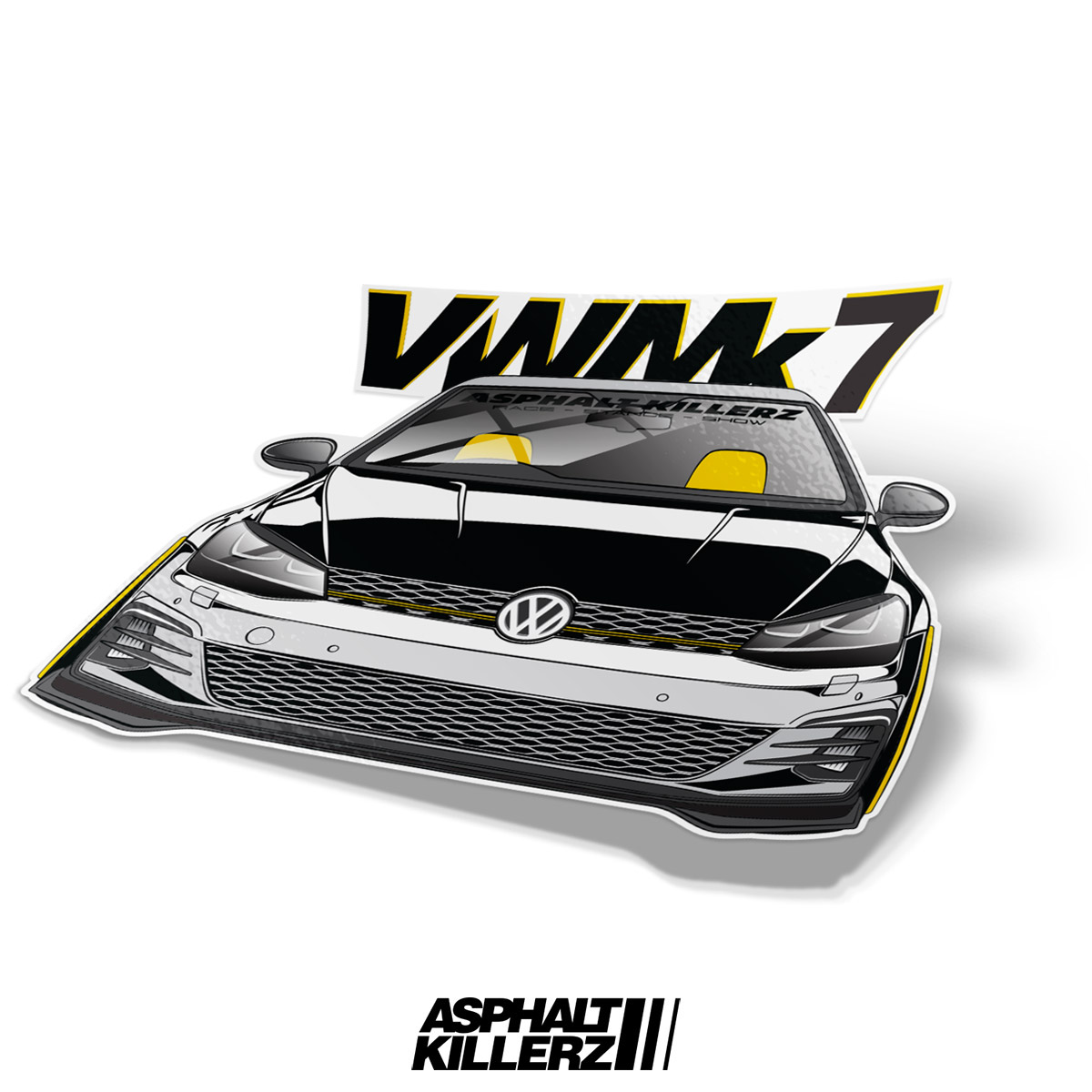 VW MK 7 Jetta Golf Polo UP GTI Passat 3M Vinyl Euro Auto Stickers / Decals