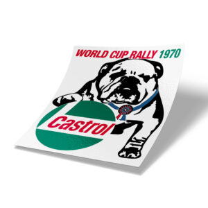 World Cup Rally 1970 Castrol Bulldog Vintage Porsche IMSA Racing Sticker