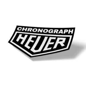 Chronograph Heuer Black White Vintage Porsche IMSA Racing Sticker