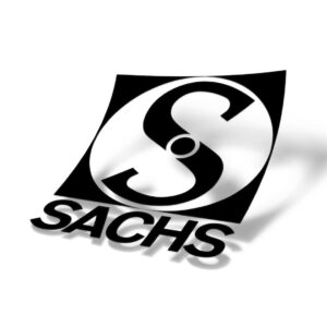 Sachs Shocks Black Porsche Vintage IMSA Racing Transfer Sticker