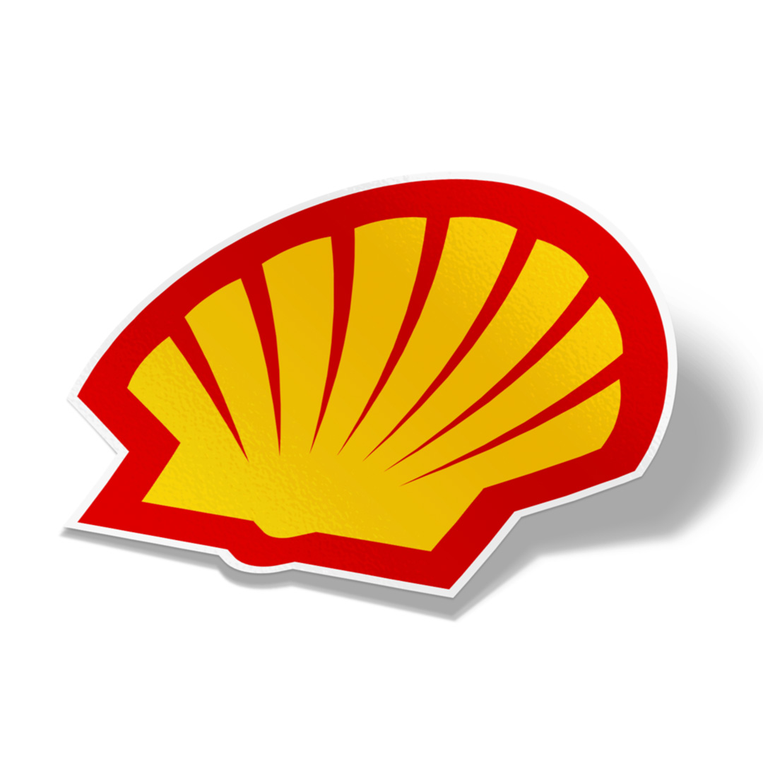 Shell Red Orange Vintage Porsche IMSA Racing Sticker