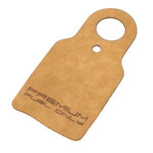 Fuel Tank Guard Leather Bib Gas Flap for Porsche F/G 996 997 Models Brown - Premium Fuel Only