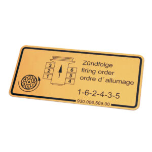 930-006-509-00 Firing Order Decal Fits Porsche 911 1978-83