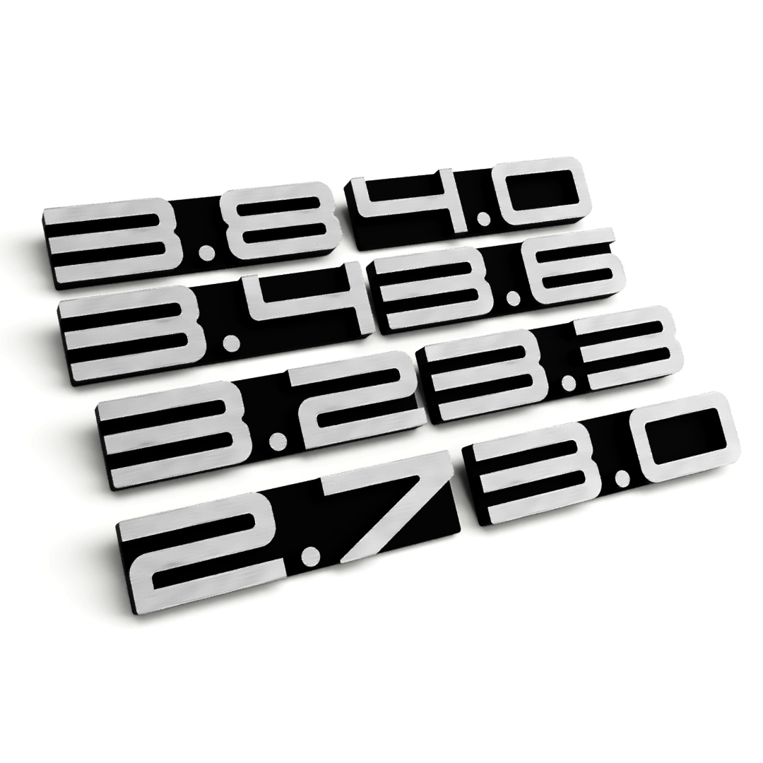 Billet CNC Engine Displacement Badge / Emblem for Porsche 911