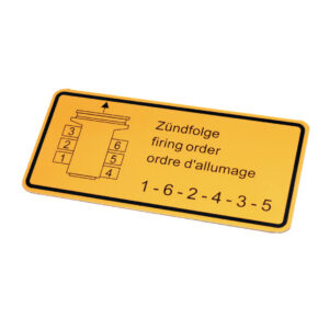 901-006-502-00 Firing Order Decal, Fits Porsche 911 1969-1978