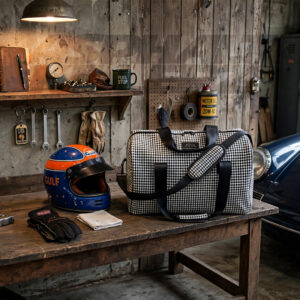 The Art of Driving Pepita Weekender Bag — Built for the Drive