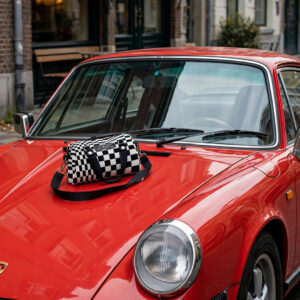The Art of Driving Porsche Black White Pasha Purse  — Built for the Drive