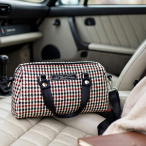 The Art of Driving Bright Red / Black / White Pepita Purse  — Built for the Drive