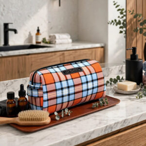 The Art of Driving Spirit of Le Mans Racing Blue Orange Toiletry Bag — Built for the Drive