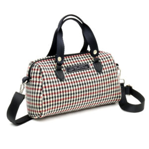 The Art of Driving Bright Red / Black / White Pepita Purse  — Built for the Drive