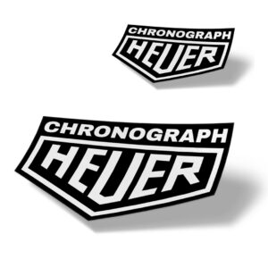 Chronograph Heuer Black White Vintage Porsche IMSA Racing Sticker - 2 sizes