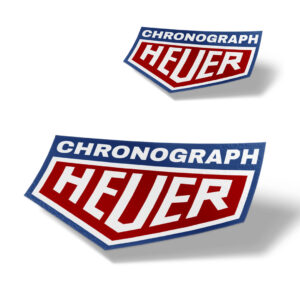 Chronograph Heuer Red Blue Vintage Porsche IMSA Racing Sticker -2 Sizes