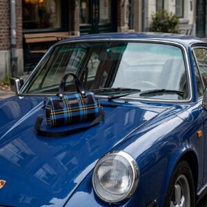 The Art of Driving 914 Tartan Blue / Yellow/ Black Purse  — Built for the Drive