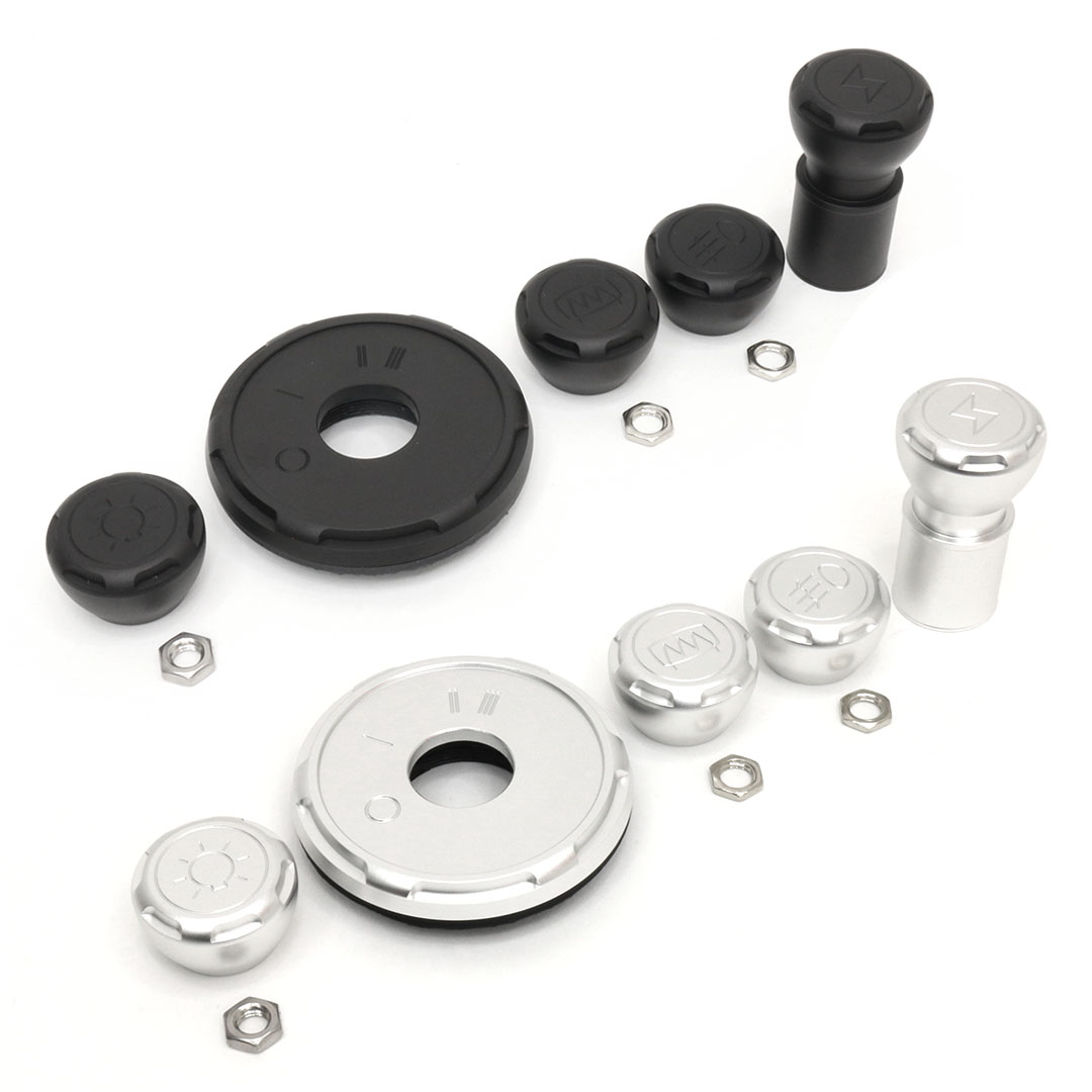 G-Body 1974-1983 Billet Knobs & Key Bezel Set for Porsche 911 Outlaw Backdate Resto-Mod