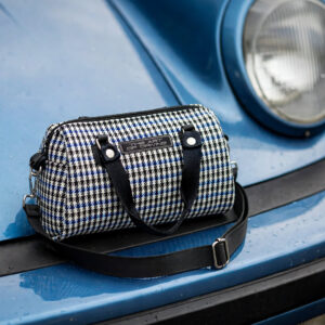The Art of Driving Blue / Black / White Pepita Purse  — Built for the Drive
