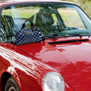 The Art of Driving Porsche Black Blue Pasha Purse  — Built for the Drive